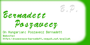 bernadett poszavecz business card